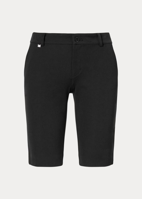 Pantalones Cortos Ralph Lauren Mujer Negros - Bi-Stretch Twill - WSMAU8275